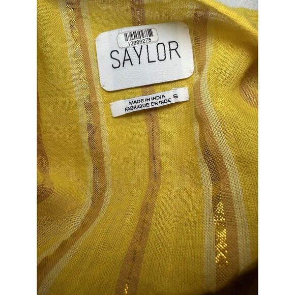 SAYLOR Adrianne Ruffle Sleeve Lightweight Yellow‎ Mini Dress SIZE SMALL - Picture 8 of 13
